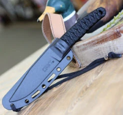 CRKT Nishi 2290, 4.42" 8Cr13MoV Titanium Nitride Plain Blade, Nylon Cord Wrap Handle -Blade HQ Knife Shop 2290. 12464.1594671791