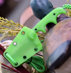 CRKT Minimalist Bowie Gears CR2387G, 2.125" 8Cr13MoV 3D Print Satin Blade, Glow In The Dark Handle/Sheath -Blade HQ Knife Shop 2383.4 34085.1580922417