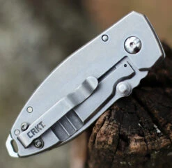 CRKT 2491 Squid Folder, 2.25" Stonewashed 8Cr14MoV Plain Blade, Stainless Steel Handle 3 CRKT 2491 Squid Folder, 2.25" Stonewashed 8Cr14MoV Plain Blade, Stainless Steel Handle -Blade HQ Knife Shop 2491.4 85166.1612459854