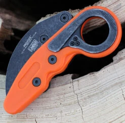 CRKT 4041O Provoke ZAP Kinematic Folding Knife, 2.47" Black 1.4116 Steel Plain Blade, Orange Grivory Handle -Blade HQ Knife Shop 4041O.3 33596.1612548990