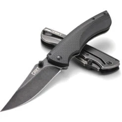 CRKT Burnout Framelock CR4123K, 3.660" 8Cr13mOV Plain Blade, Black Carbon Fiber G10 Base With 3Cr13 On The Back Handle -Blade HQ Knife Shop Burnout Framelock 3 24597.1579208030