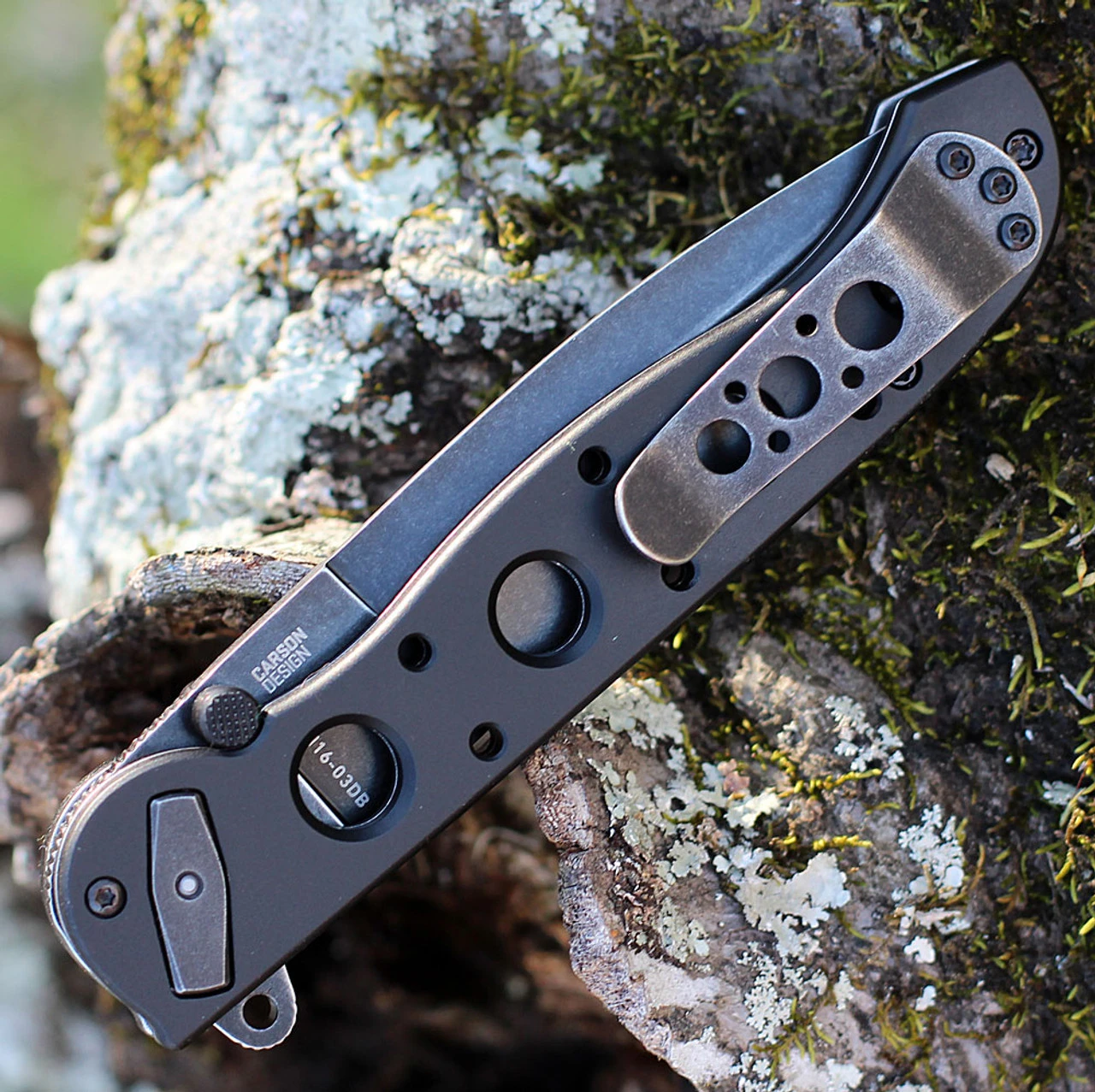 CRKT M16 Carson Deadbolt Spear Blk Alum (3.58" D2 Blk Spear) M16-03DB CRKT M16 Carson Deadbolt Spear Blk Alum (3.58" D2 Blk Spear) M16-03DB -Blade HQ Knife Shop CR03DB.2 29197.1643729483