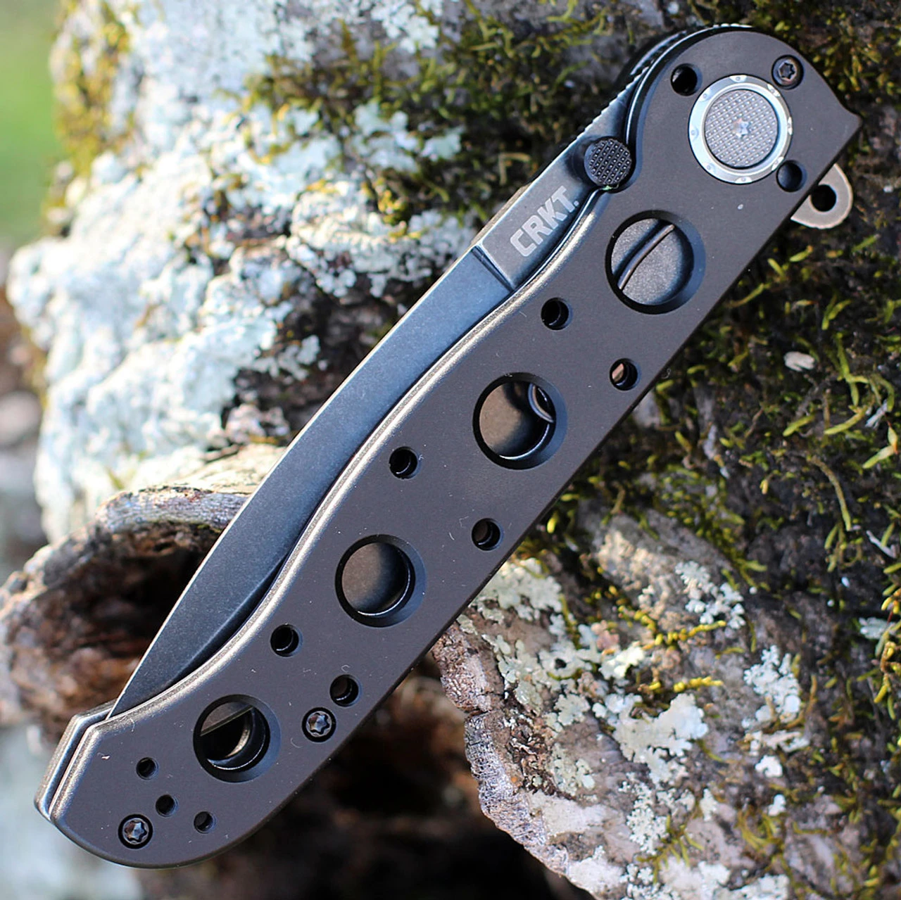 CRKT M16 Carson Deadbolt Spear Blk Alum (3.58" D2 Blk Spear) M16-03DB CRKT M16 Carson Deadbolt Spear Blk Alum (3.58" D2 Blk Spear) M16-03DB -Blade HQ Knife Shop CR03DB.3 68454.1643729483