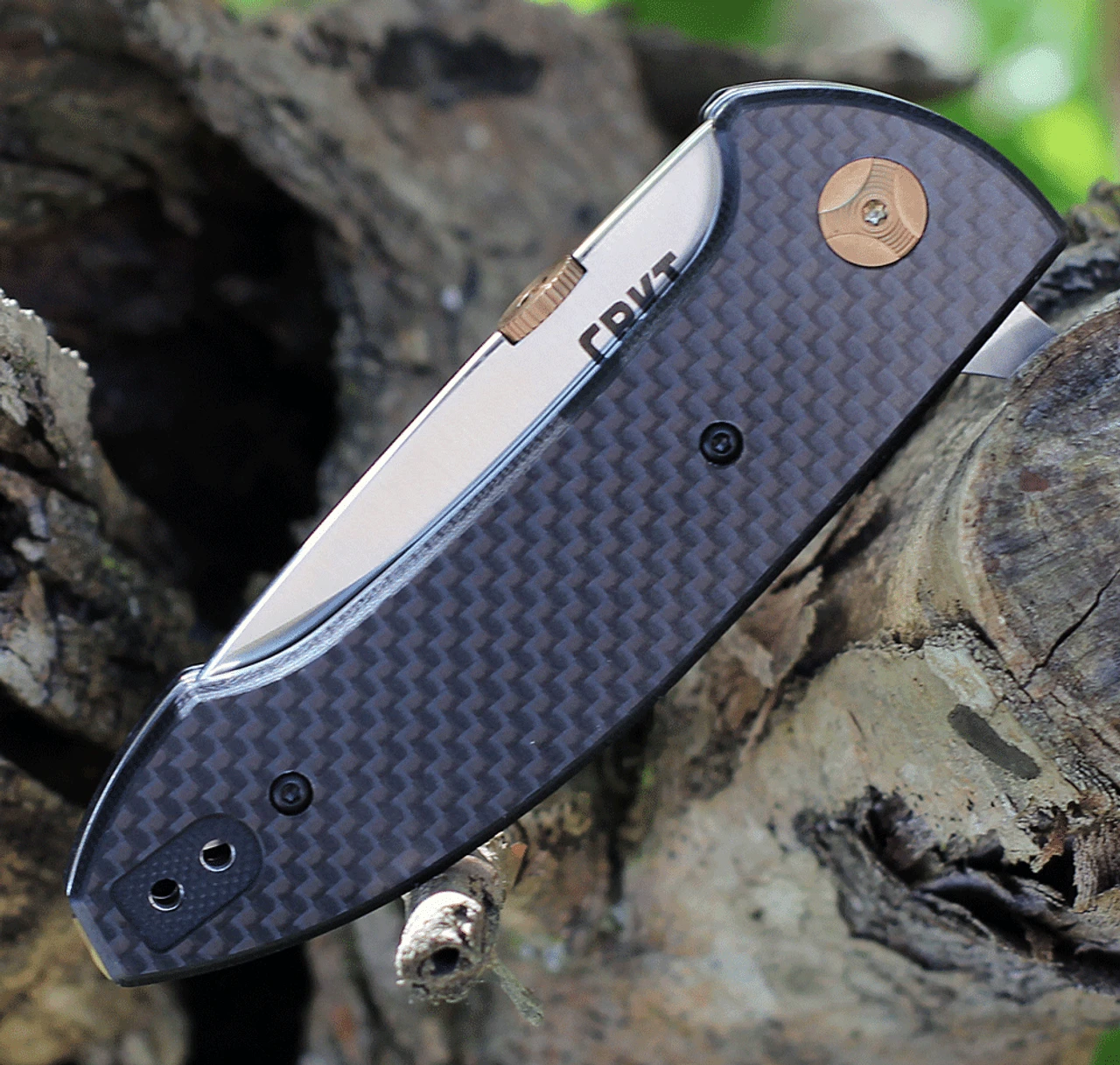 CRKT Avant 4620 Flipper Knife, 3.17" 8Cr14Mov Satin Drop Point Blade, Black Weaved Carbon Fiber Handles CRKT Avant 4620 Flipper Knife, 3.17" 8Cr14Mov Satin Drop Point Blade, Black Weaved Carbon Fiber Handles -Blade HQ Knife Shop CR4620.2 11787.1625858115