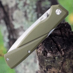 CRKT Kova 6434, 3.50" 8Cr13MoV Stainless Steel Satin Drop Point Blade, OD Green GRN Handles -Blade HQ Knife Shop CR6434.3 71953.1625674800
