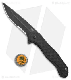 CRKT Antonio Rodriquez Taco Viper Liner Lock Black W/ Veff Serrations (3" Black) -Blade HQ Knife Shop CRKT Antonio Rodriquez Taco Viper LL Black Veff Serrations Black BHQ 178675 jr bottlecap