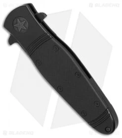 CRKT Bombastic Frame Lock Knife Black GFN (3.3" Black) K345KKSP -Blade HQ Knife Shop CRKT Bombastic Black Plain Edge BHQ 78172 er spine