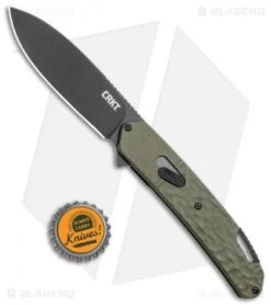 CRKT Onion Bona Fide Field Strip Knife OD Green (3.18" Black) K540GKP -Blade HQ Knife Shop CRKT Bona Fide LL OD Green Aluminum Black K542GKP BHQ 119386 jr bottlecap