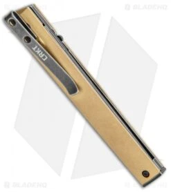 CRKT CEO Liner Lock Blade HQ Exclusive Knife Brass (3.11" Black Stonewash D2) -Blade HQ Knife Shop CRKT Brass CEO LL Black SW BHQ 113987 jr side