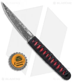 CRKT Burnley Obake Fixed Blade Knife Red (3.64" Gray TiNi) 2367R -Blade HQ Knife Shop CRKT Burnley Obake Red Gray TiNi 2367R BHQ 72808 jr bottlecap