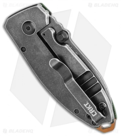 CRKT Burnley Squid Frame Lock Knife Green Micarta (2.25" Smokewash D2) CRKT Burnley Squid Frame Lock Knife Green Micarta (2.25" Smokewash D2) -Blade HQ Knife Shop CRKT Burnley Squid Frame Lock Knife Green Micarta 2.25 Smokewash D2 BHQ 111825 LS Side