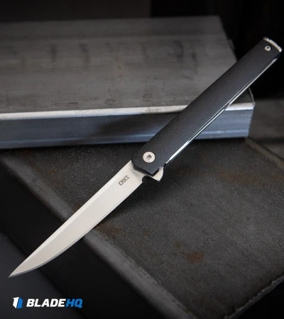 CRKT CEO Flipper Liner Lock Knife Black GRN (3.4" Satin) CRKT CEO Flipper Liner Lock Knife Black GRN (3.4" Satin) -Blade HQ Knife Shop CRKT CEO Flipper Liner Lock Knife Black GRN Satin BHQ 119358 kp steel web