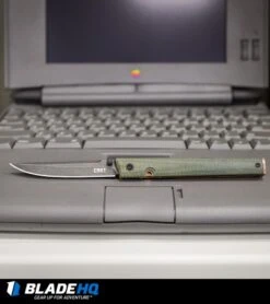 CRKT CEO Liner Lock Knife Green Micarta (3.1" Smokewash D2) BHQ Exclusive -Blade HQ Knife Shop CRKT CEO Liner Lock Knife Green Micarta BHQ Exclusive D2 BHQ 101007 kp mac web