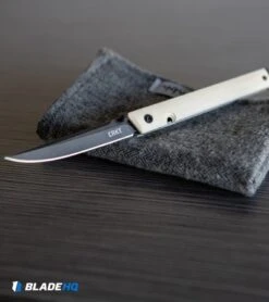 CRKT CEO Liner Lock Knife White Micarta (3.1" Smokewash D2) BHQ Exclusive -Blade HQ Knife Shop CRKT CEO Liner Lock Knife White Micarta Smokewash D2 BHQ Exclusive BHQ 116341 kp desk web