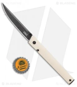 CRKT CEO Liner Lock Knife White Micarta (3.1" Smokewash D2) BHQ Exclusive -Blade HQ Knife Shop CRKT CEO Liner Lock Knife White Micarta Smokewash Exclusive BHQ 116341 jr bottlecap