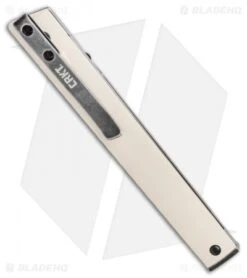 CRKT CEO Liner Lock Knife White Micarta (3.1" Smokewash D2) BHQ Exclusive -Blade HQ Knife Shop CRKT CEO Liner Lock Knife White Micarta Smokewash Exclusive BHQ 116341 jr side