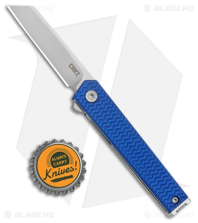 CRKT CEO Microflipper Liner Lock Knife Blue Aluminum (2.21" Satin) CRKT CEO Microflipper Liner Lock Knife Blue Aluminum (2.21" Satin) -Blade HQ Knife Shop CRKT CEO Microflipper LL Blue Aluminum Satin BHQ 178655 jr bottlecap