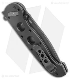 CRKT Carson M16-04DB Tanto Dead Bolt Lock Flipper Knife (3.89" Black SW) -Blade HQ Knife Shop CRKT Carson M16 04DB Tanto Dead Lock Black Flipper Black SW BHQ 138943 jr side