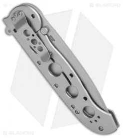 CRKT M16-04SS Stainless Steel Frame Lock Knife Tanto (3.9" Bead Blast) -Blade HQ Knife Shop CRKT Carson M16 04SS SS Tanto FL Flipper BB BHQ 138967 jr side