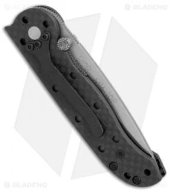 CRKT Carson M16-10F Tanto Flipper Knife Carbon Fiber (3" Satin Serr) -Blade HQ Knife Shop CRKT Carson M16 10F tanto cf satin serr BHQ 69073 er side