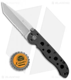 CRKT Carson M16-10F Tanto Flipper Knife Carbon Fiber (3" Satin Serr) -Blade HQ Knife Shop CRKT Carson M16 10F tanto cf satin serr BHQ 69073 er size