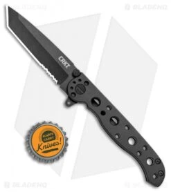CRKT Carson M16-10KS EDC Tanto Frame Lock Knife (3" Black Serr) -Blade HQ Knife Shop CRKT Carson M16 10KS EDC Tanto Tactical Zytel Black Serr BHQ 11420 jr bottlecap