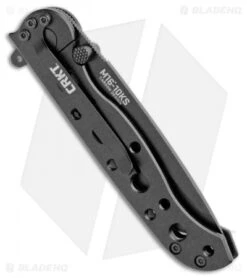 CRKT Carson M16-10KS EDC Tanto Frame Lock Knife (3" Black Serr) -Blade HQ Knife Shop CRKT Carson M16 10KS EDC Tanto Tactical Zytel Black Serr BHQ 11420 jr side