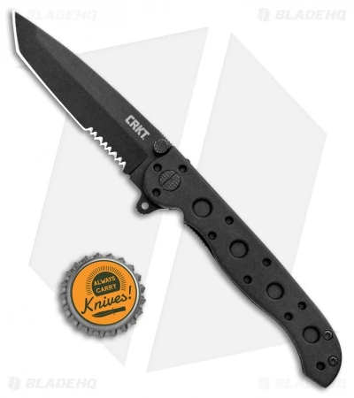 CRKT Carson M16-10KZ Tanto Flipper Knife Black GFN (3" Black Serr) CRKT Carson M16-10KZ Tanto Flipper Knife Black GFN (3" Black Serr) -Blade HQ Knife Shop CRKT Carson M16 10KZ Tanto Balck GFN Black Serr BHQ 3813 jr bottlecap