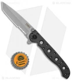 CRKT Carson M16-10Z Tanto Flipper Knife (3" Bead Blast Serr) -Blade HQ Knife Shop CRKT Carson M16 10Z Tanto BB Serr M16 10Z BHQ 2709 jr bottlecap