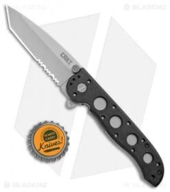 CRKT Carson M16-12Z Folding Tanto Flipper Knife Zytel (3" Bead Blast Serr) -Blade HQ Knife Shop CRKT Carson M16 12Z Folding Tanto Zytel BB Serr BHQ 8902 jr bottlecap