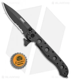 CRKT Carson M16-13ZLEK E.R. Spear Point Flipper Knife Zytel (3.375" Black Serr) 3 CRKT Carson M16-13ZLEK E.R. Spear Point Flipper Knife Zytel (3.375" Black Serr) -Blade HQ Knife Shop CRKT Carson M16 13ZLEK E.R. SP Zytel Black Serr BHQ 9881 jr bottlecap