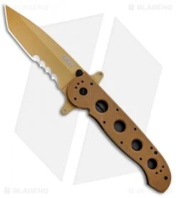 CRKT Carson M16-14DSFG Tanto Flipper Knife Desert Tan G-10 (3.875" Serr)