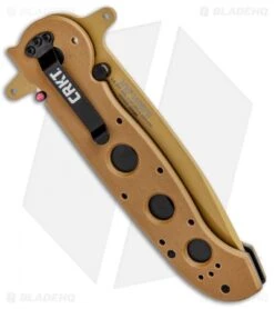 CRKT Carson M16-14DSFG Tanto Flipper Knife Desert Tan G-10 (3.875" Serr) -Blade HQ Knife Shop CRKT Carson M16 14DSFG Tanto Desert Tan Serr BHQ 4980 jr side