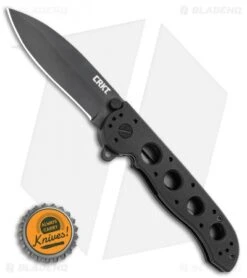 CRKT Carson M21-02G Flipper Knife Black G-10 (3" Black) -Blade HQ Knife Shop CRKT Carson M21 02G Flipper Knife Black G 10 3 Gray BHQ 3171 LS Bottlecap