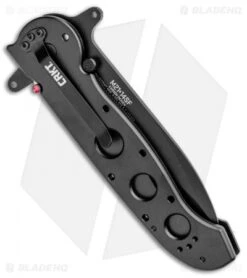 CRKT Carson M21-14SF Special Forces Flipper Knife Aluminum (3.875" Black Serr) -Blade HQ Knife Shop CRKT Carson M21 12SF Special Forces Aluminum Black Serr BHQ 6703 jr side