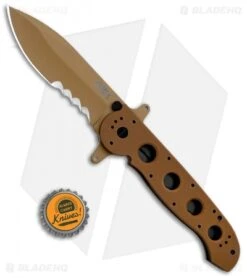 CRKT Carson M21-14DSFG Special Forces Flipper Knife Tan G-10 (3.875" Serr) -Blade HQ Knife Shop CRKT Carson M21 14DSFG Special Forces Flipper Tan G 10 Serr BHQ 4983 jr 1 bottlecap