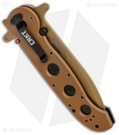 CRKT Carson M21-14DSFG Special Forces Flipper Knife Tan G-10 (3.875" Serr) -Blade HQ Knife Shop CRKT Carson M21 14DSFG Special Forces Flipper Tan G 10 Serr BHQ 4983 jr 1 side