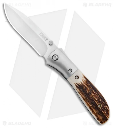 CRKT Carson M4-02 Stag Spring Assisted Knife (3.25" Satin) M4-02S CRKT Carson M4-02 Stag Spring Assisted Knife (3.25" Satin) M4-02S -Blade HQ Knife Shop CRKT Carson M4 02S Stag SA Satin BHQ 7036 jr