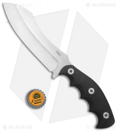 CRKT Catchall Fixed Blade Knife Rubberized GRN (5.5" Satin) CRKT Catchall Fixed Blade Knife Rubberized GRN (5.5" Satin) -Blade HQ Knife Shop CRKT Catchall Fixed Blade Black Satin BHQ 138973 jr bottlecap