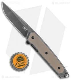 CRKT Cinco Frame Lock Brown G-10 Knife (2.9" Black) 7091 -Blade HQ Knife Shop CRKT Cinco FL Brown G 10 Black 7091 BHQ 119357 jr bottlecap