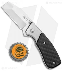 CRKT Compact Razel Liner Lock Knife Carbon Fiber (2.13" Satin) -Blade HQ Knife Shop CRKT Compact Razel CF CR4020CF BHQ 93124 jr bottlecap