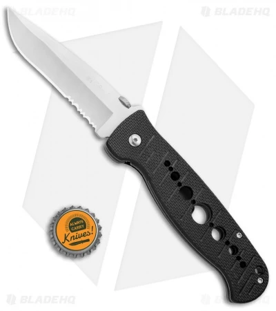 CRKT Crawford Falcon Liner Lock Knife Black Zytel (3.875" Satin Serr) 6243 CRKT Crawford Falcon Liner Lock Knife Black Zytel (3.875" Satin Serr) 6243 -Blade HQ Knife Shop CRKT Crawford Falcon LL Black Zytel Satin Serr 6243 BHQ 75700 jr bottlecap