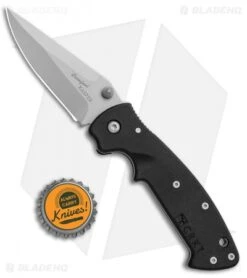 CRKT Crawford Kasper Liner Lock Knife Black Zytel (3.1" Bead Blast) 6772 -Blade HQ Knife Shop CRKT Crawford Kasper LL Black Zytel BB 6772 BHQ 87021 jr bottlecap