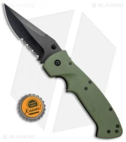 CRKT Crawford Kasper Liner Lock Knife OD Green Zytel (3.75" Black Serr) 6783KOD -Blade HQ Knife Shop CRKT Crawford Kasper LL OD Green Zytel Black Serr CR6783KOD BHQ 43795 jr bottlecap