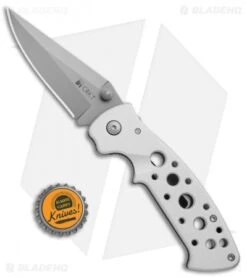 CRKT Crawford Kasper Professional Liner Lock Knife Silver (3" Gray) 7772 -Blade HQ Knife Shop CRKT Crawford Kasper Professional LL Silver Gray 7772 BHQ 76580 jr bottlecap