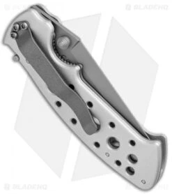 CRKT Crawford Kasper Professional Liner Lock Knife Silver (3" Gray) 7772 -Blade HQ Knife Shop CRKT Crawford Kasper Professional LL Silver Gray 7772 BHQ 76580 jr side