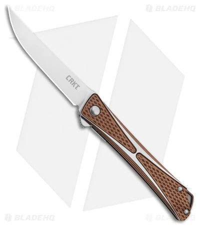 CRKT Crossbones Liner Lock Knife Bronze Aluminum (3.5" Satin) 7530B CRKT Crossbones Liner Lock Knife Bronze Aluminum (3.5" Satin) 7530B -Blade HQ Knife Shop CRKT CrossboneS Liner Lock Knife Bronze 3.5in Satin 7530B BHQ 113910 LS