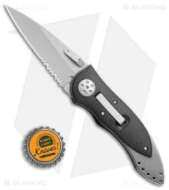 CRKT Elishewitz E-Lock Folding Knife (2.75" Bead Blast Serr) 7313 -Blade HQ Knife Shop CRKT Elishewitz E Lock bb serr 7313 BHQ 69068 er size
