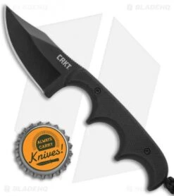 CRKT Folts Minimalist Bowie Neck Knife Black G-10 (2" Black) 2387K -Blade HQ Knife Shop CRKT Folts Minimalist Bowie Neck Black G 10 Black CR2387K BHQ 43700 jr bottlecap