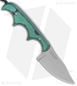 CRKT Folts Minimalist Bowie Fixed Blade Knife (2.15" Bead Blast) -Blade HQ Knife Shop CRKT Folts Minimalist Bowie Neck Knife Black Green Micarta BB 2387 BHQ 7033 jr spine